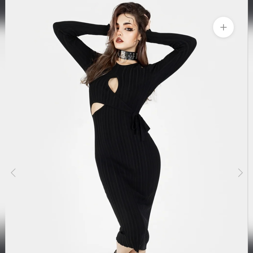 DISTURBIA Nikini cut-out knitted sweater Large